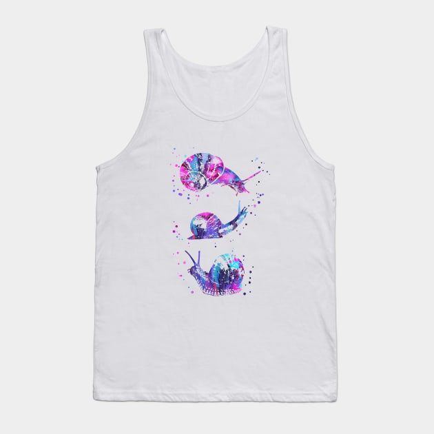 Snail Tank Top by RosaliArt